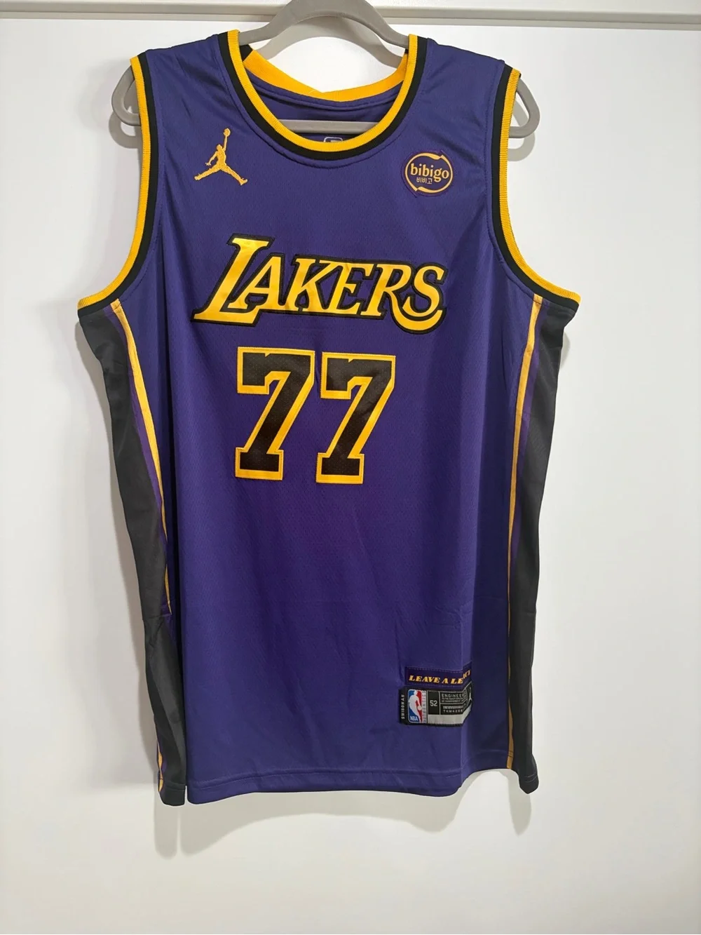 Luka Dončić Los Angeles Lakers Yellow, and Purple Jerseys. Size 52/XL